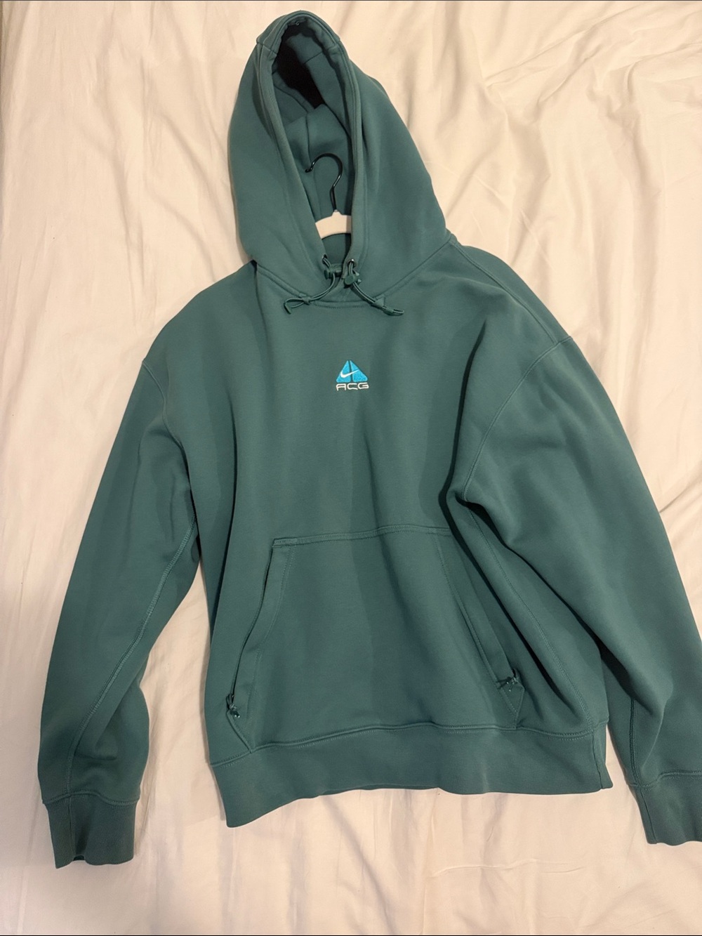 Nike ACG Men's Teal Crewneck Hooded Sweatshirt